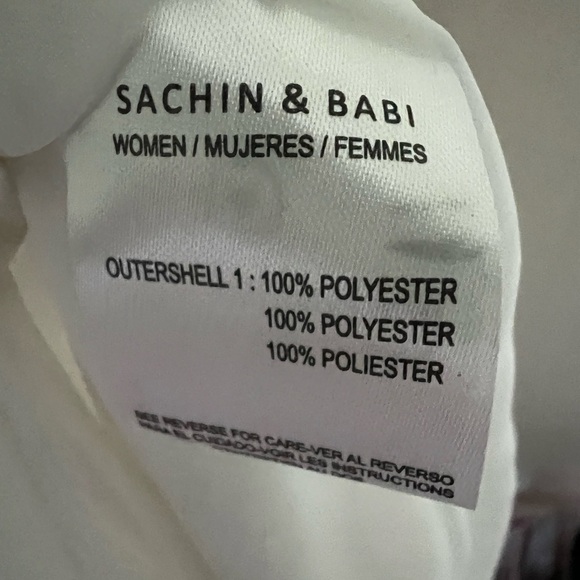 Sachin Babi Sabrina White Drape Chiffon Wedding Bridal Romantic Gown Womens 8 - Picture 11 of 12